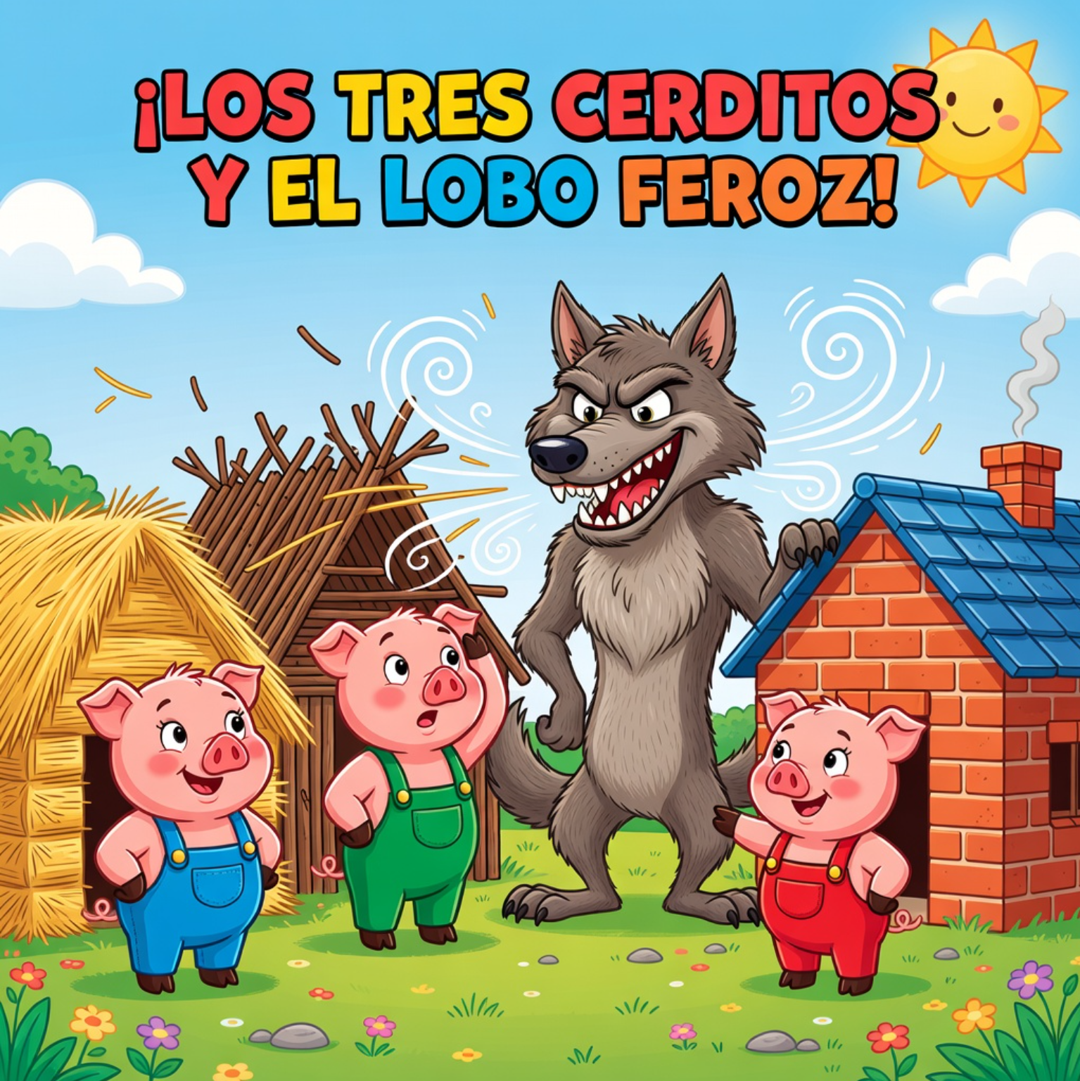 Los Tres Cerditos Y El Lobo Feroz!